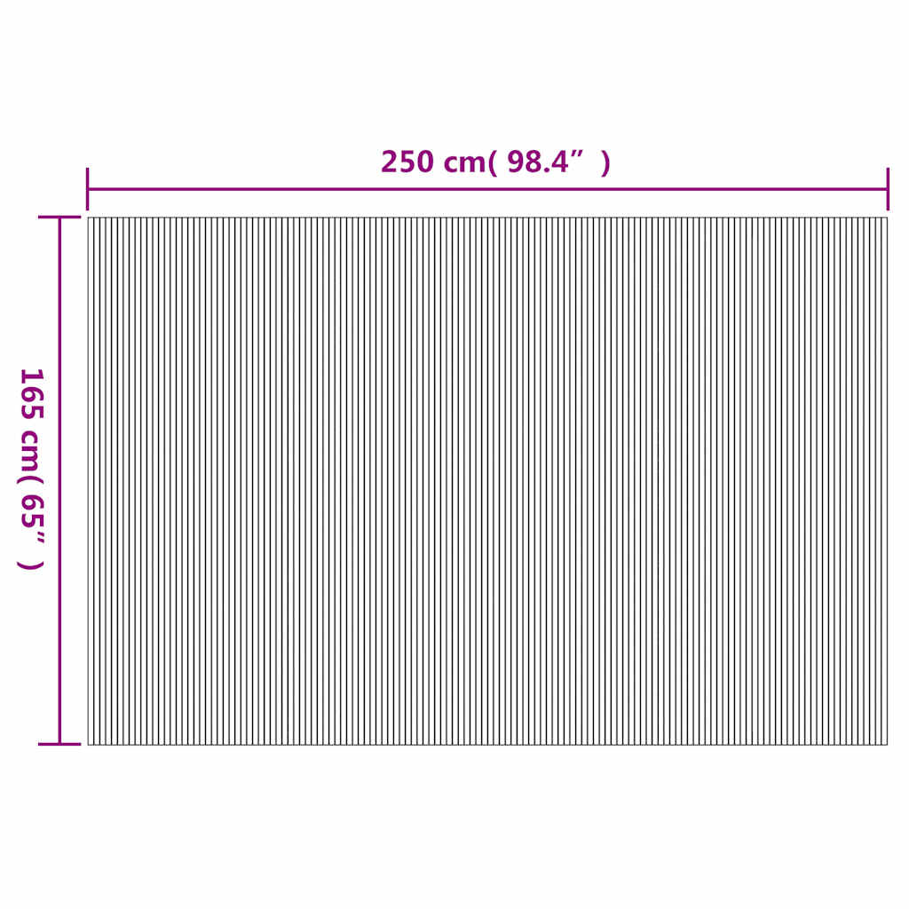 Room Divider Bamboo Dark Brown Width 250 cm Height 165 cm