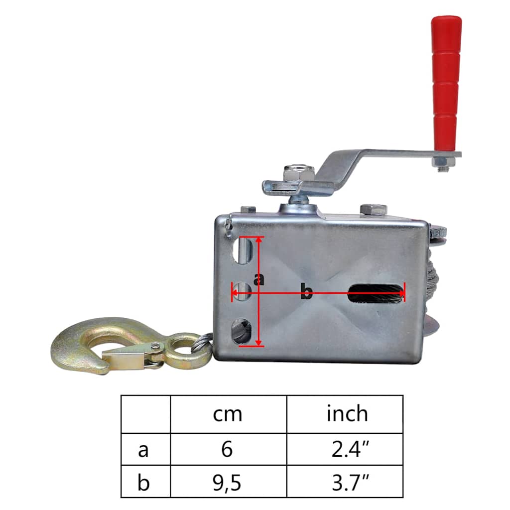 141628 vidaXL Hand Winch 360 kg