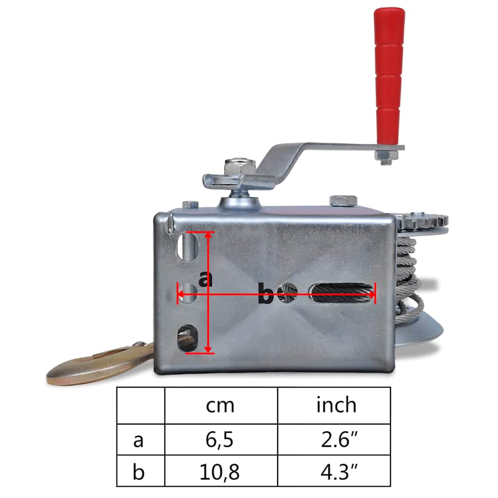 141629 vidaXL Hand Winch 540 kg