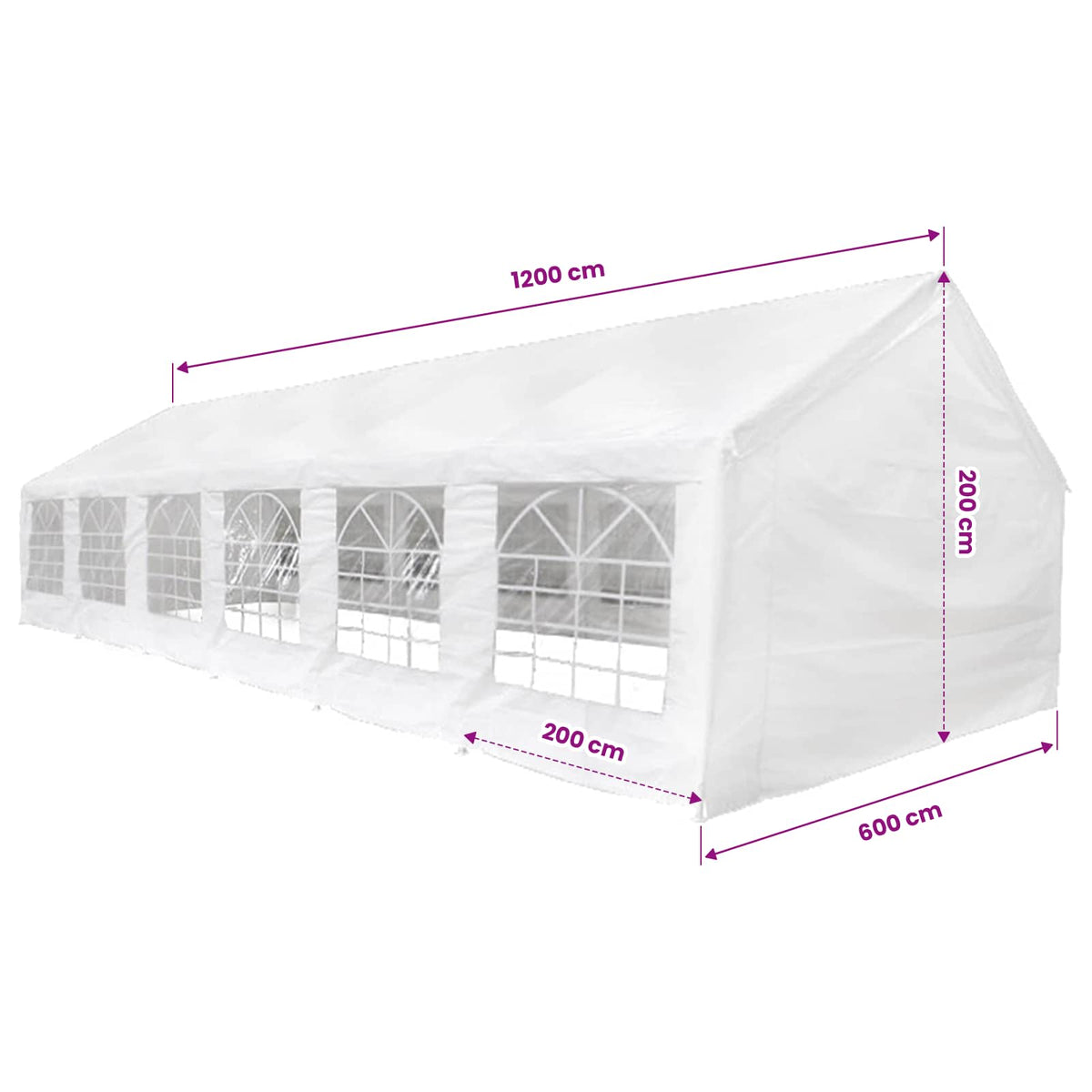 Tent Top and Side Panels for 12 x 6 m Party Tent (not for individual sale)