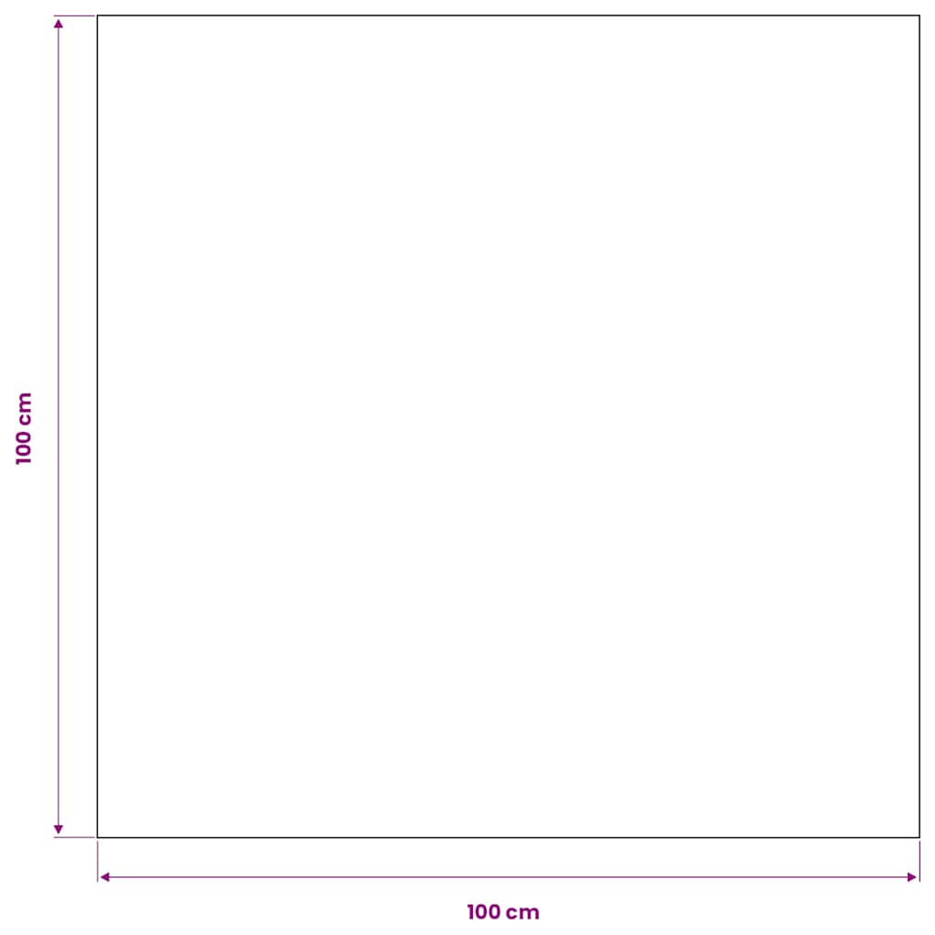 5 Tablecloths White 100 x 100 cm