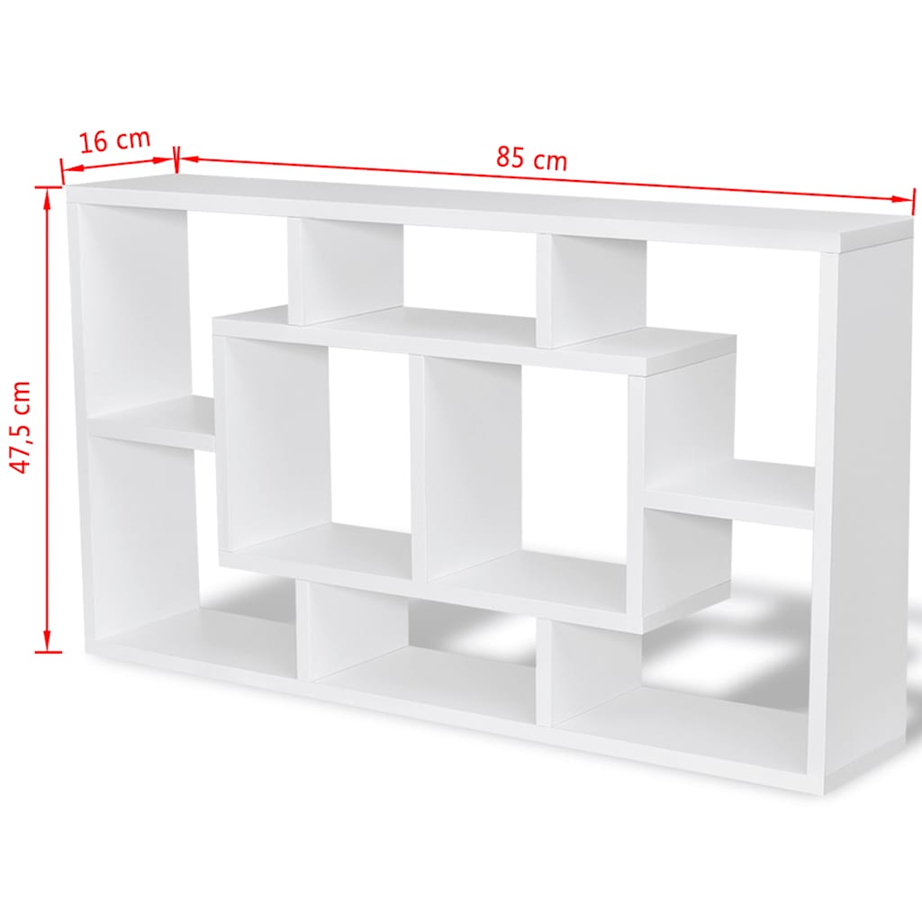 Wall Shelf | White | Melamine faced Engineered wood | Medium | Wall Shelf
