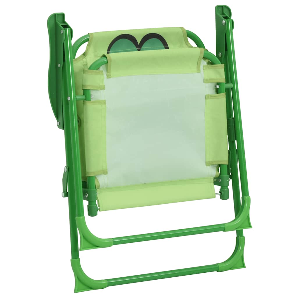 41843 vidaXL 3 Piece Kids'Garden Bistro Set with Parasol Green