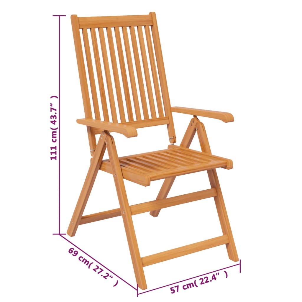 7 Piece Outdoor Dining Set Solid Acacia Wood 150-200 cm