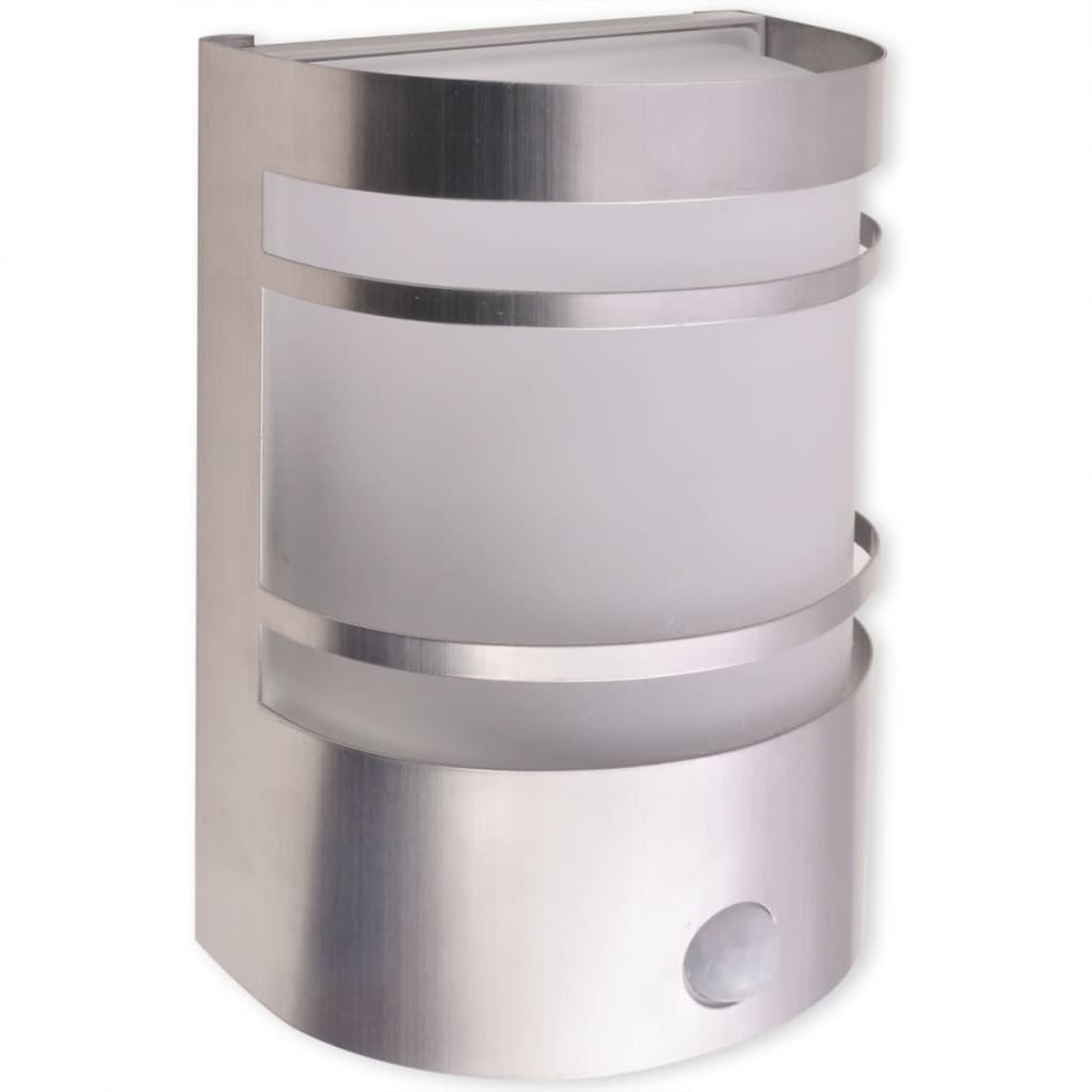42219 vidaXL Outdoor Wall Light with Sensor Stainless Steel