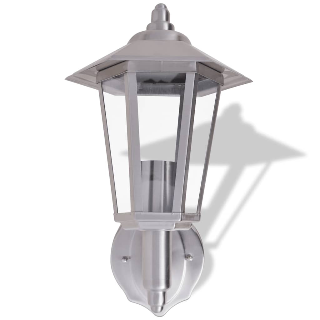 42221 vidaXL Outdoor Uplight Wall Lantern Stainless Steel