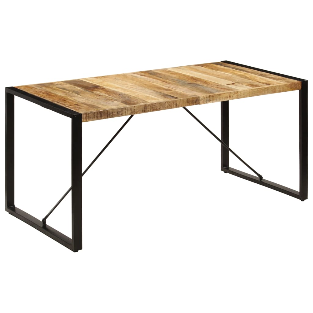 247417 vidaXL Dining Table 160x80x75 cm Solid Mango Wood