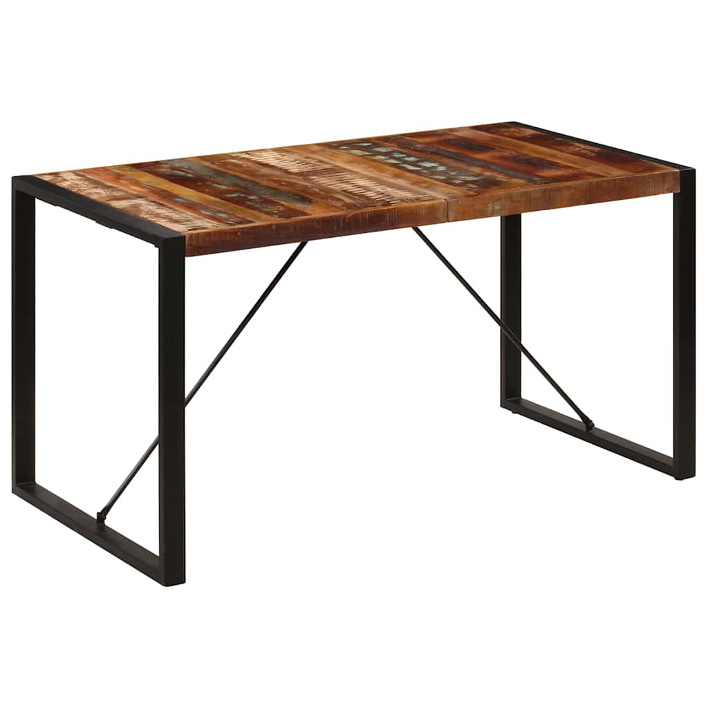 247421 vidaXL Dining Table 140x70x75 cm Solid Reclaimed Wood