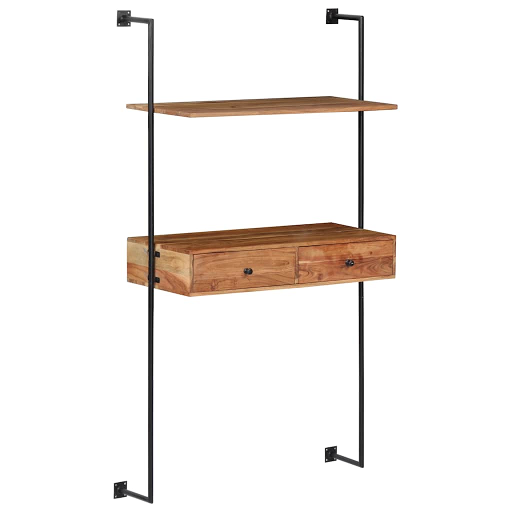 247694 vidaXL Wall Desk 90x40x170 cm Solid Acacia Wood