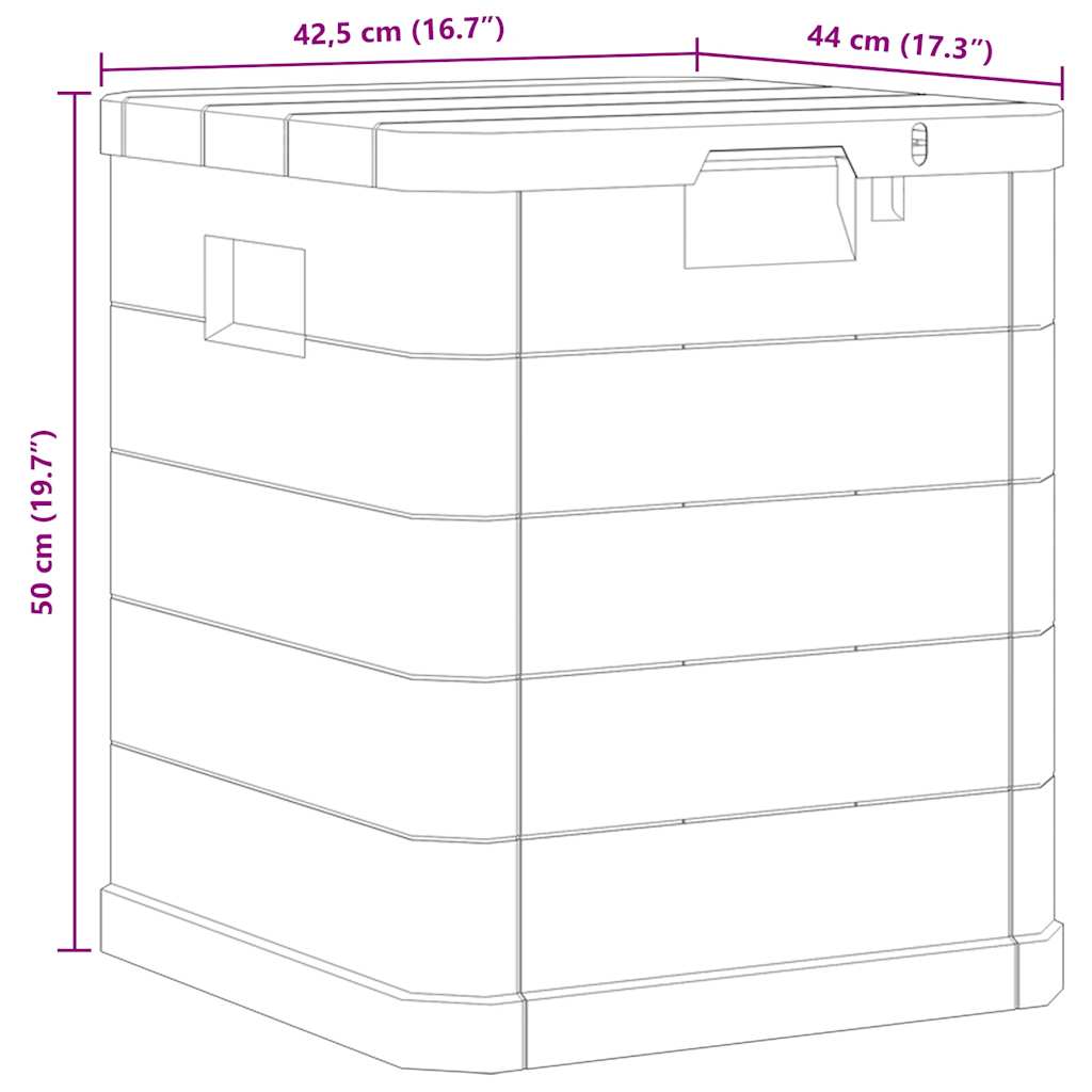 45685 vidaXL Garden Storage Box 90 L Brown