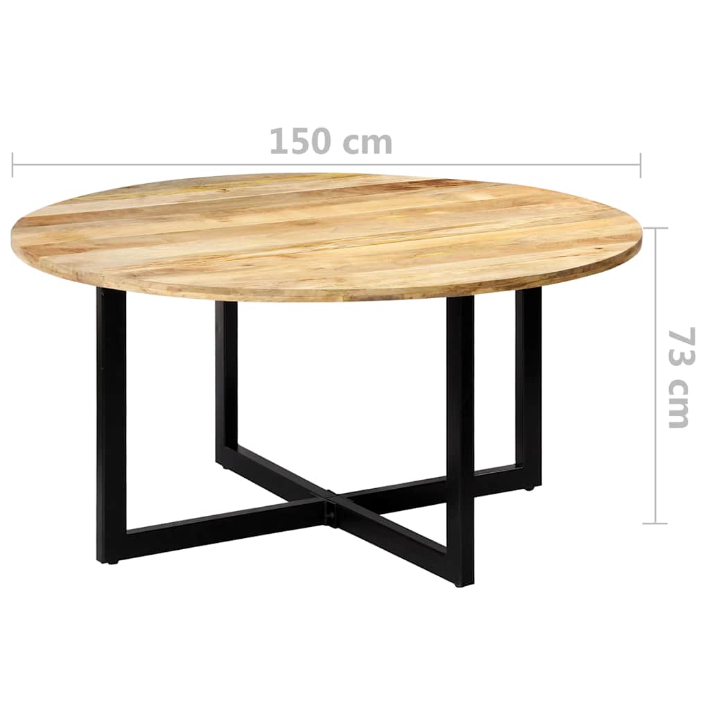 247851 vidaXL Dining Table 150x73 cm Solid Mango Wood