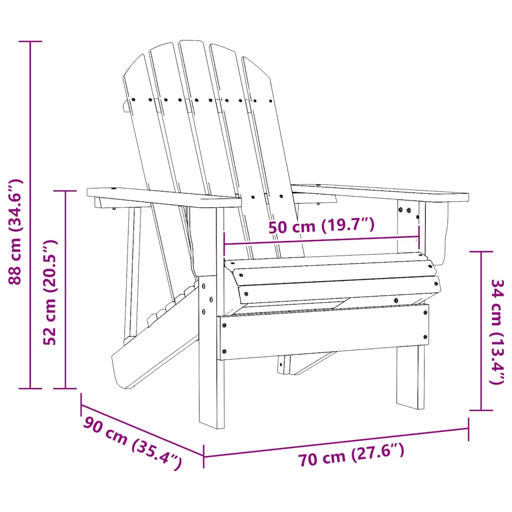 Garden Chair Wood Grey