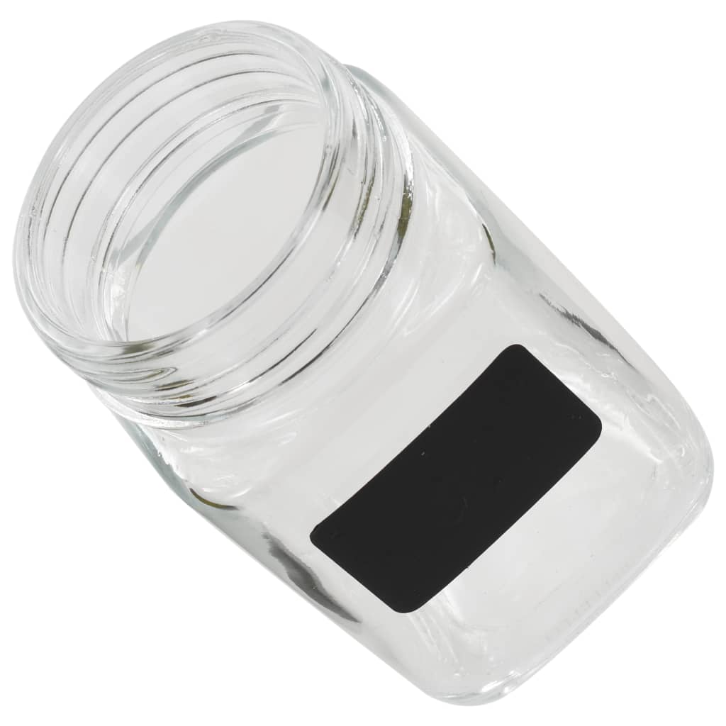 50855 vidaXL Storage Jars with Sticker 12 pcs 300 ml