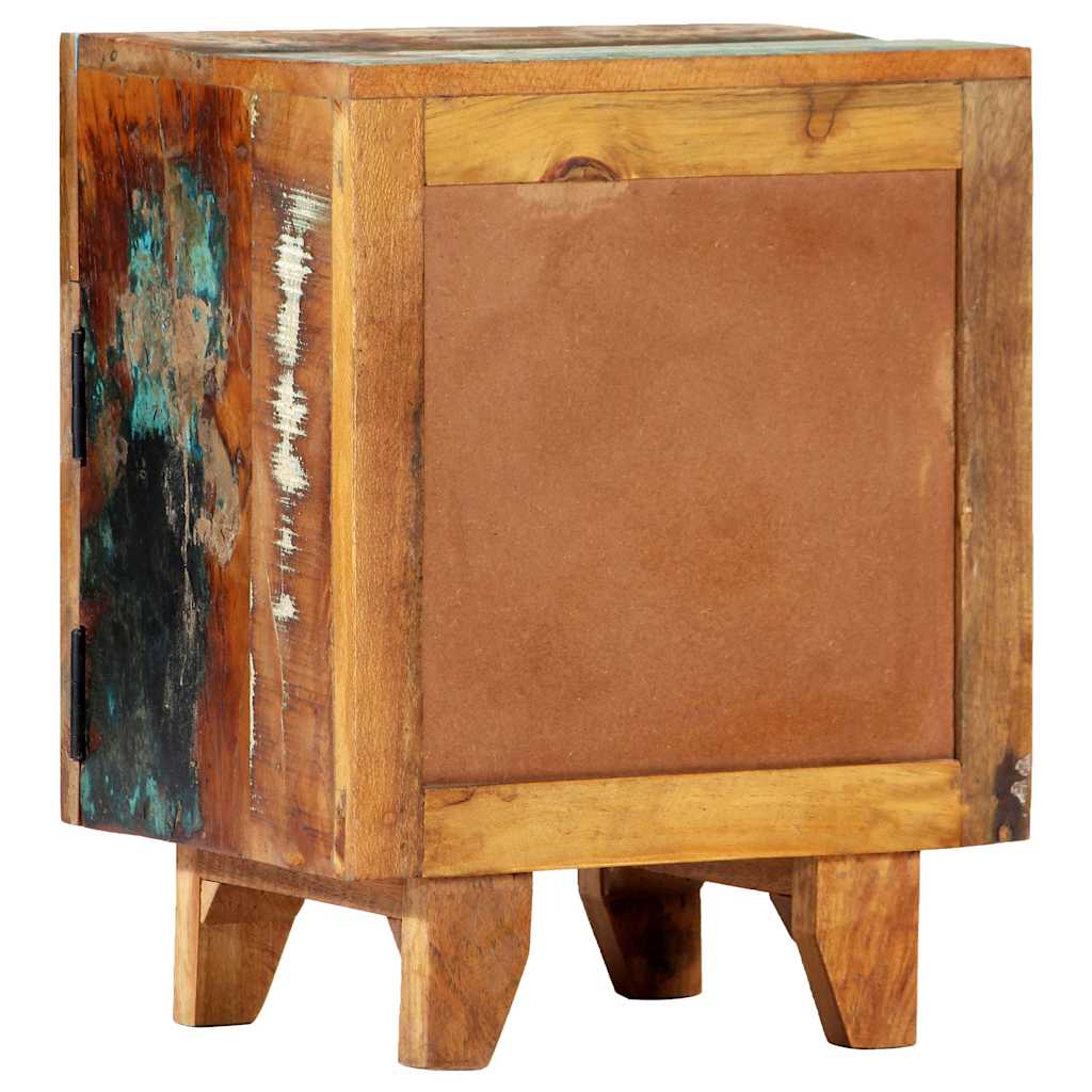 247911 vidaXL Hand Carved Bedside Cabinet 40x30x50 cm Solid Reclaimed Wood