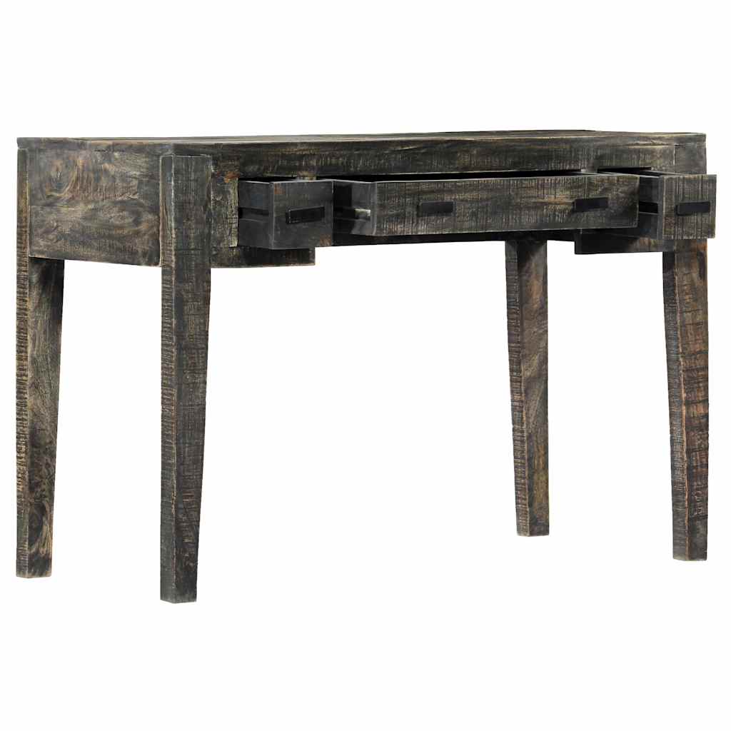247913 vidaXL Desk Black 110x50x75 cm Solid Mango Wood