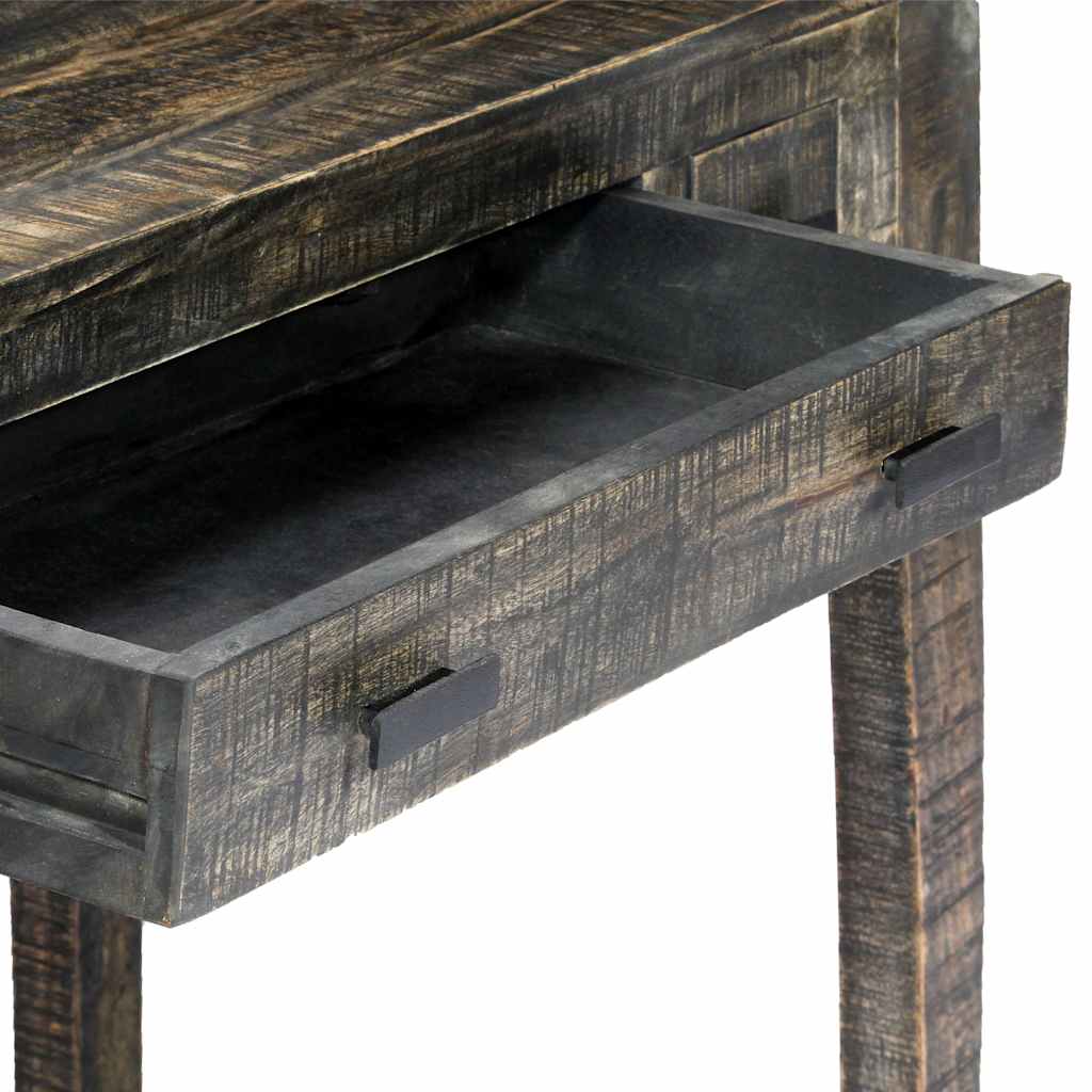 247913 vidaXL Desk Black 110x50x75 cm Solid Mango Wood