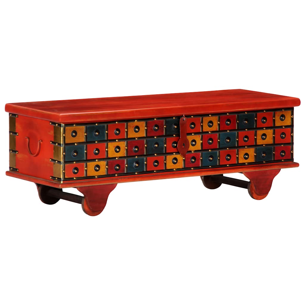 247669 vidaXL Storage Box Red 110x40x40 cm Solid Acacia Wood
