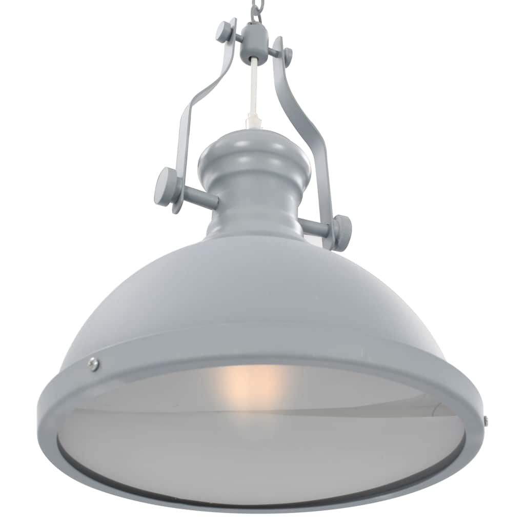 281625 vidaXL Ceiling Lamp Grey Round E27