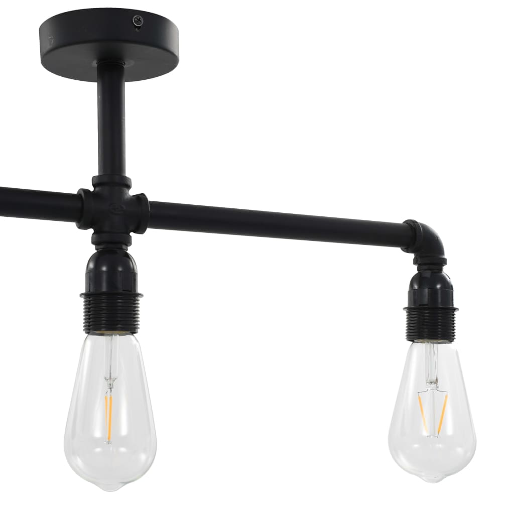 281628 vidaXL Ceiling Lamp Black 3 x E27 Bulbs