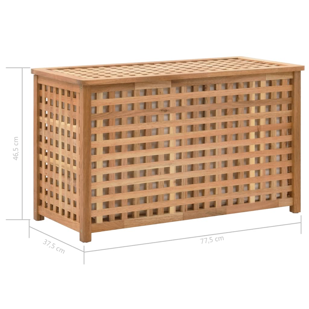 247602 vidaXL Laundry Chest 77,5x37,5x46,5 cm Solid Walnut Wood
