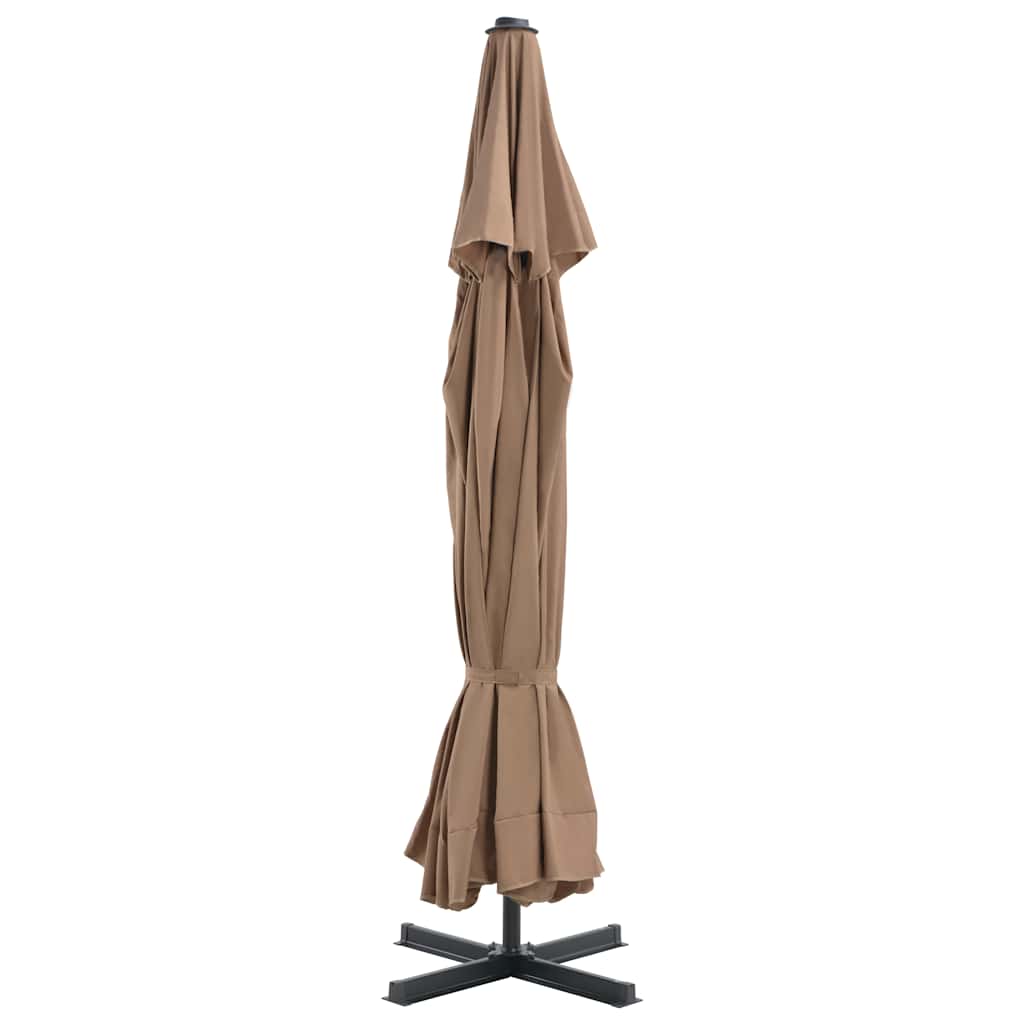 Garden Parasol with Portable Base Taupe