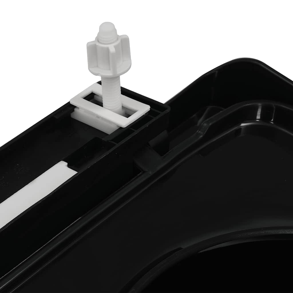 145022 vidaXL Soft-close Toilet Seat with Quick-release Design Black