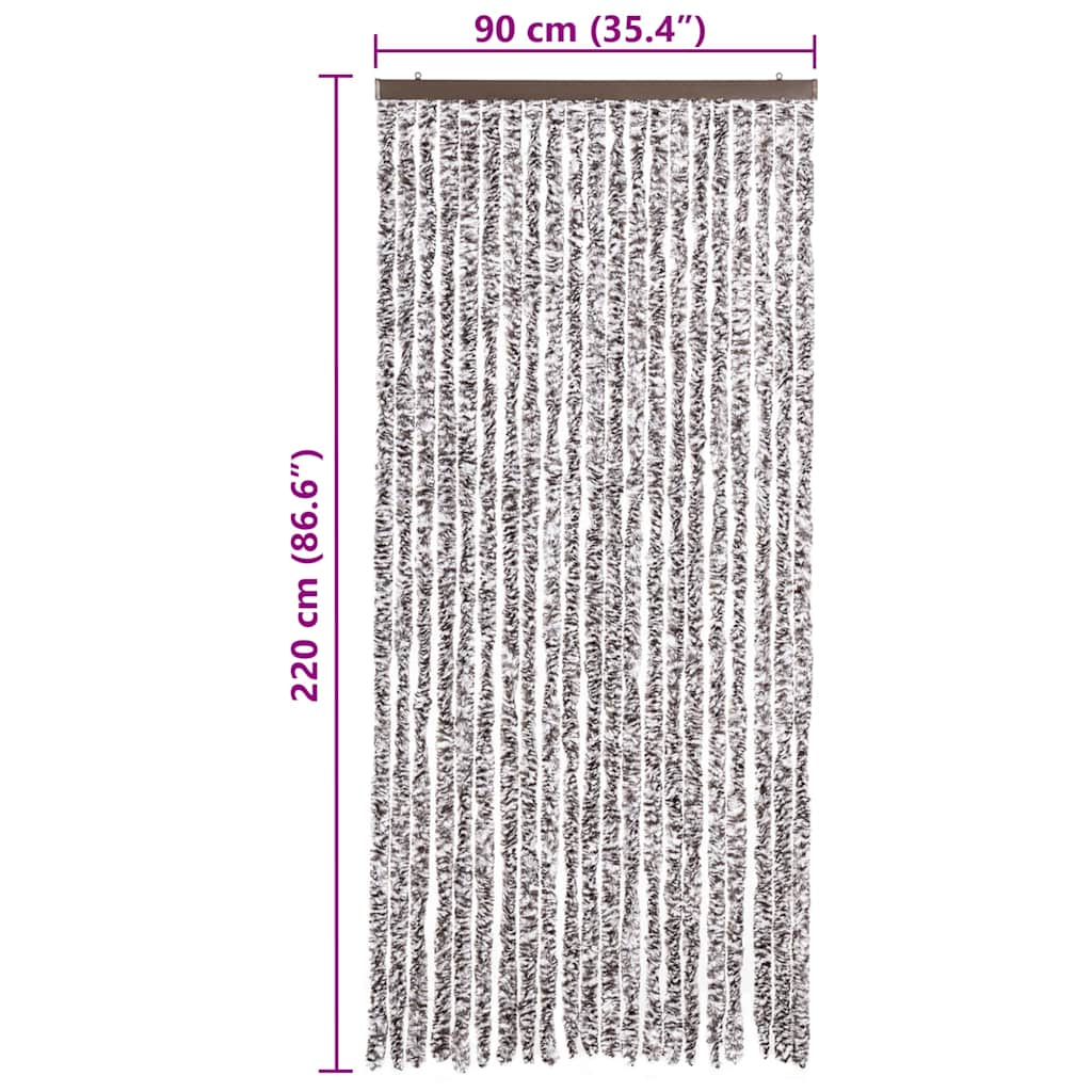 284277 vidaXL Insect Curtain Brown and Beige 90x220 cm Chenille