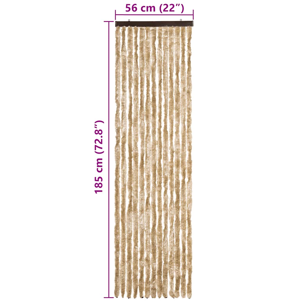 284282 vidaXL Insect Curtain Beige 56x185 cm Chenille