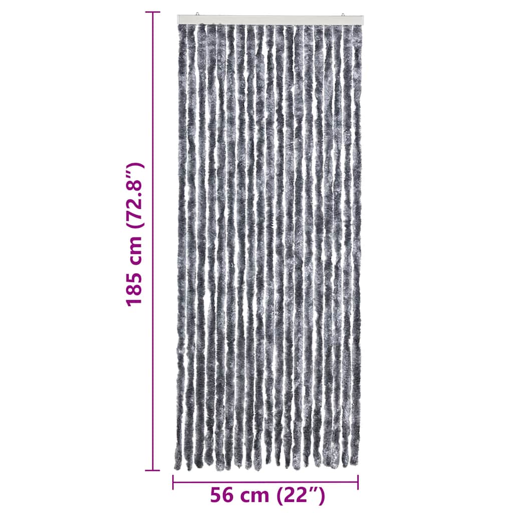 284285 vidaXL Insect Curtain Silver 56x185 cm Chenille