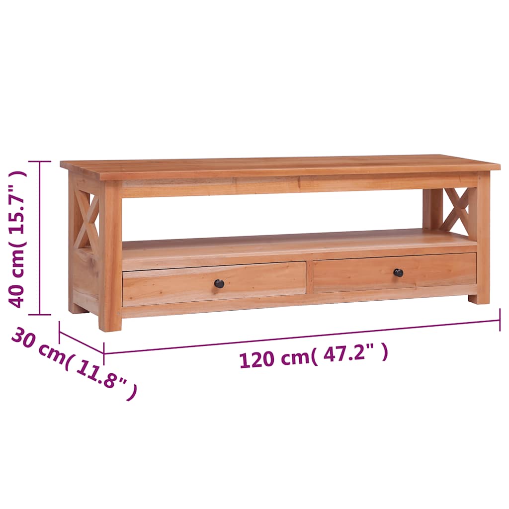 283840 vidaXL TV Cabinet 120x30x40 cm Solid Mahogany Wood