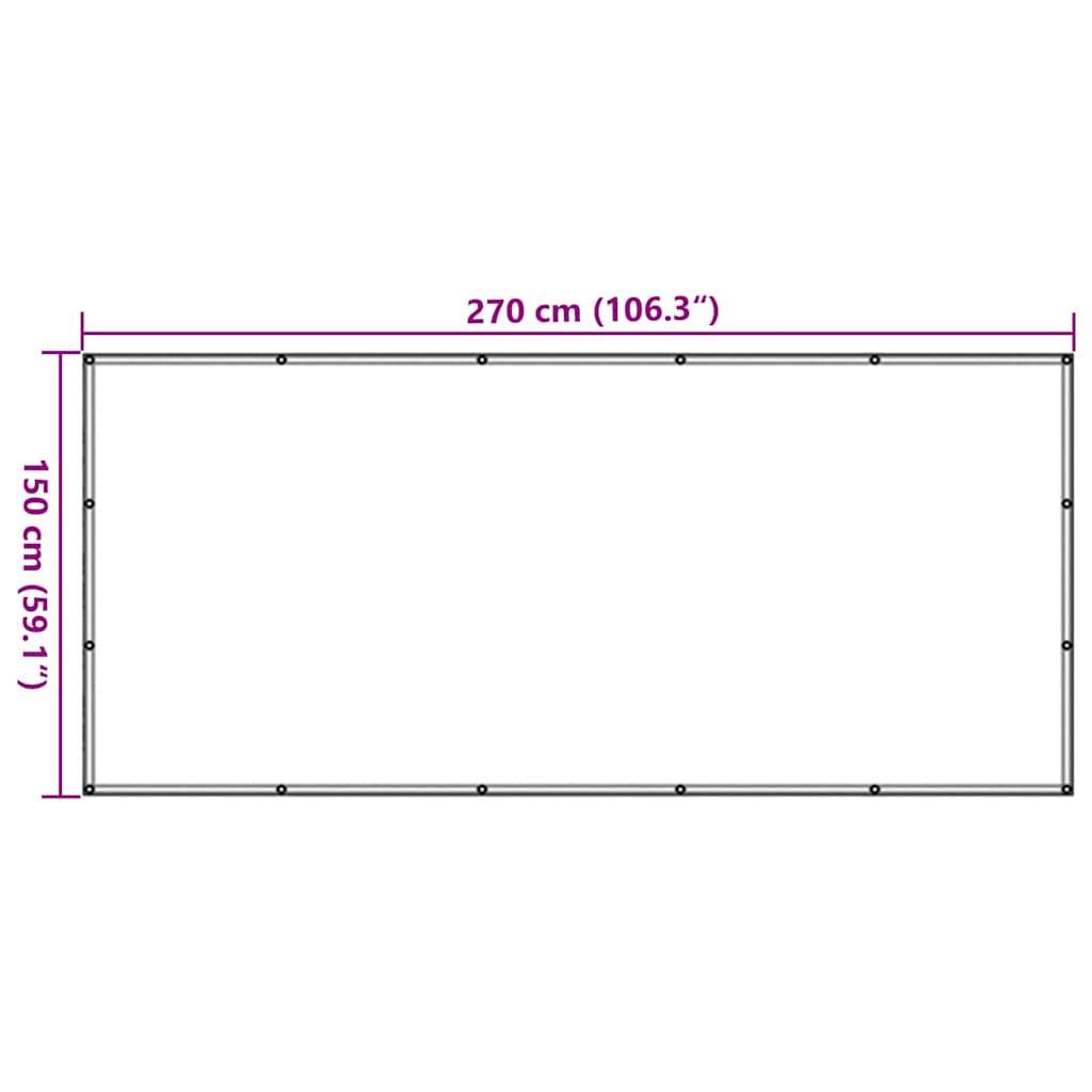 144990 vidaXL Trailer Net HDPE 1,5x2,7 m Black
