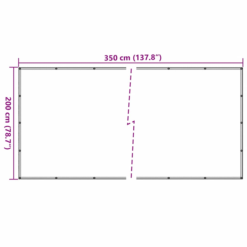 144992 vidaXL Trailer Net HDPE 2x3,5 m Black