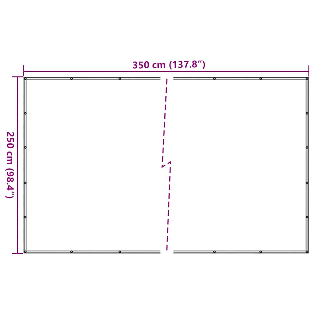 144993 vidaXL Trailer Net HDPE 2,5x3,5 m Black