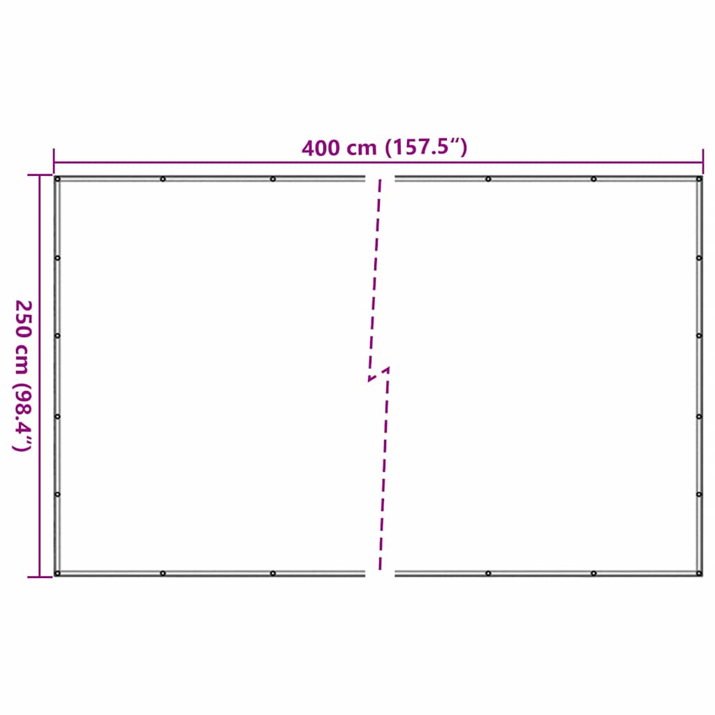 144994 vidaXL Trailer Net HDPE 2,5x4 m Black