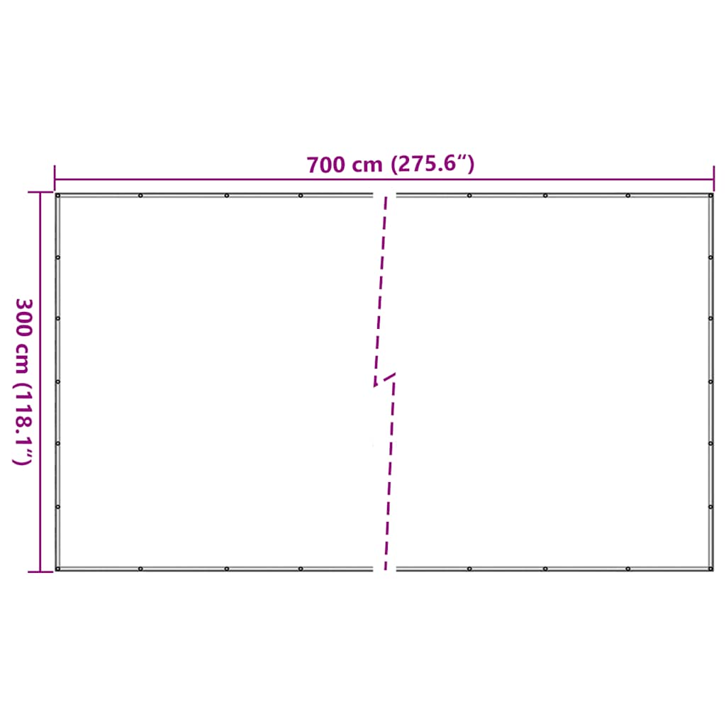 144999 vidaXL Container Net HDPE 3x7 m Black