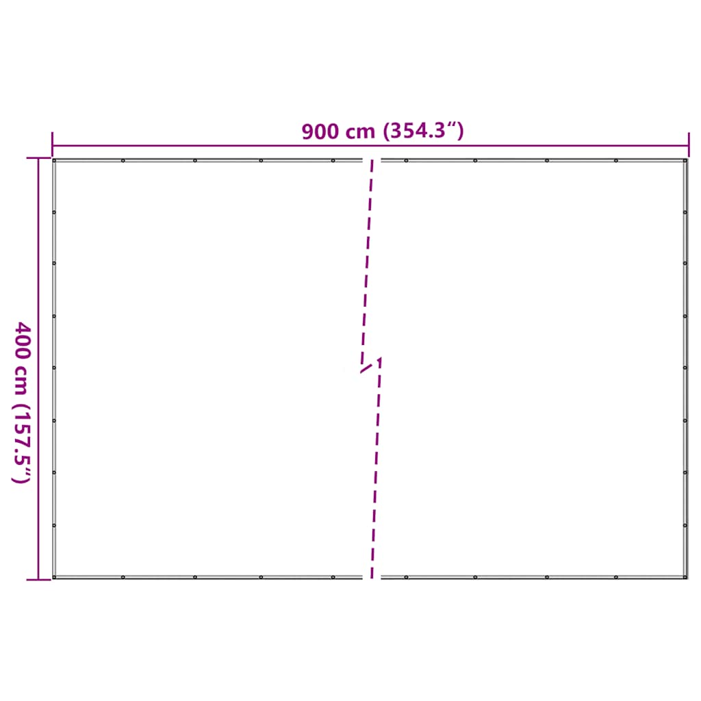 145005 vidaXL Container Net HDPE 4x9 m Black