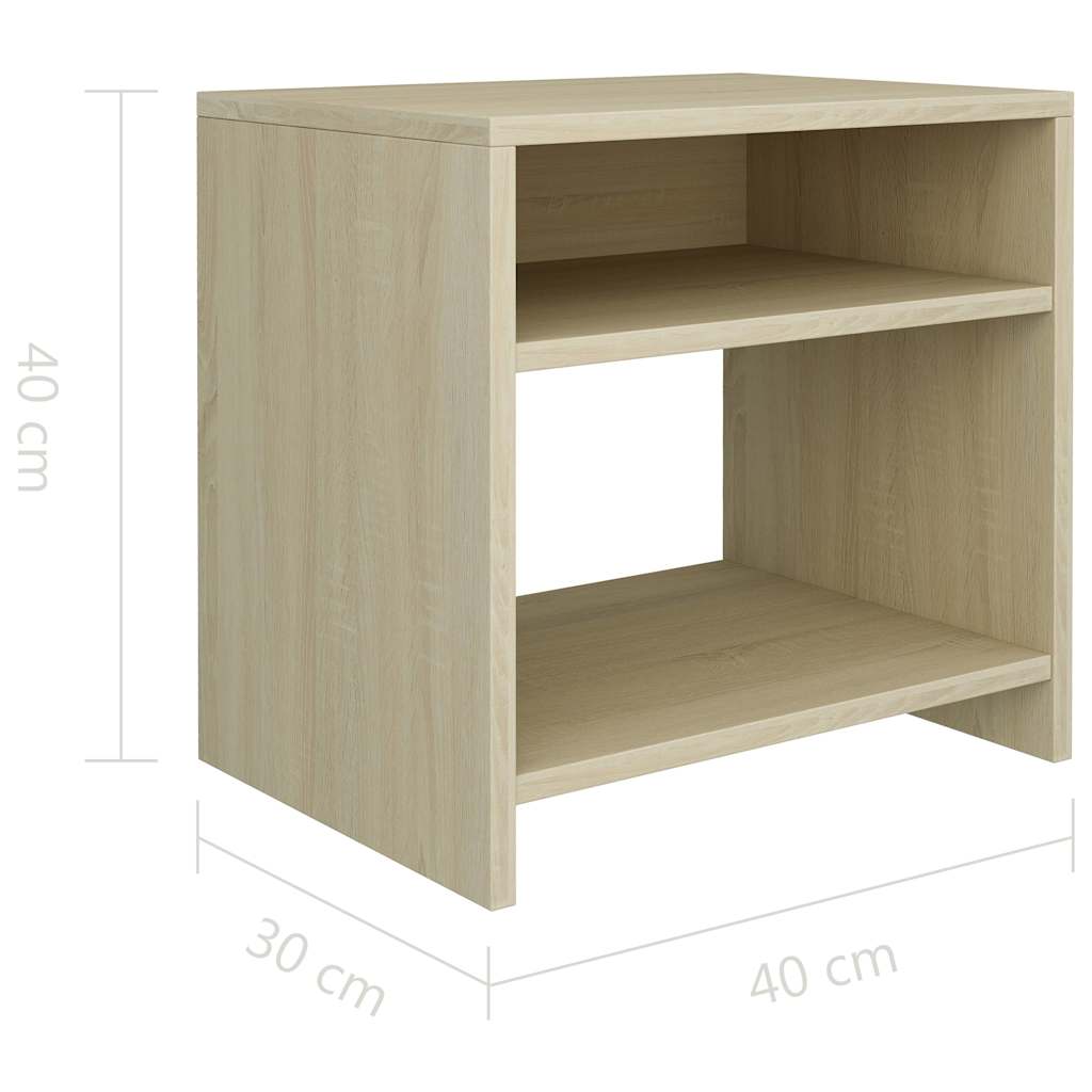 800015 vidaXL Bedside Cabinet Sonoma Oak 40x30x40 cm Engineered Wood