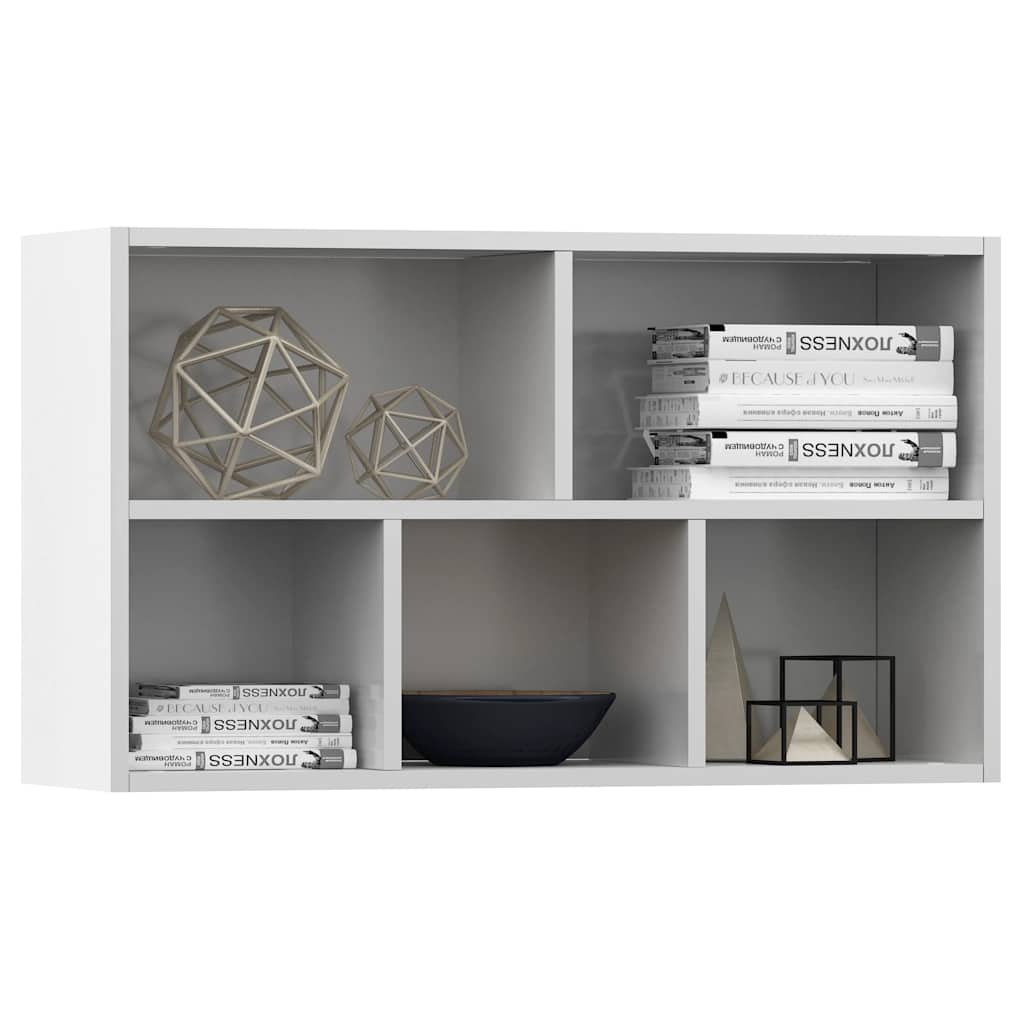 800162 vidaXL Book Cabinet/Sideboard White 50x25x80 cm Engineered Wood