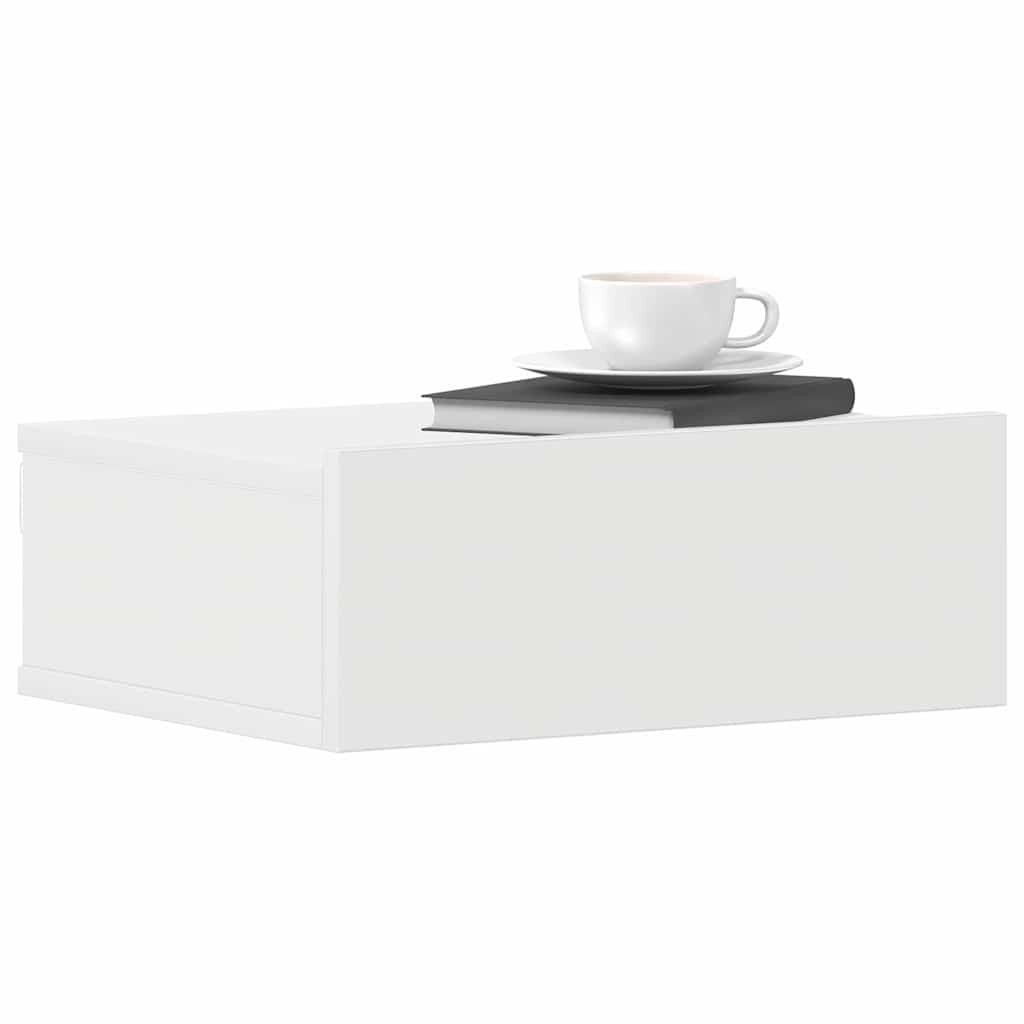 Floating Nightstand White 40x30x15 cm Engineered Wood