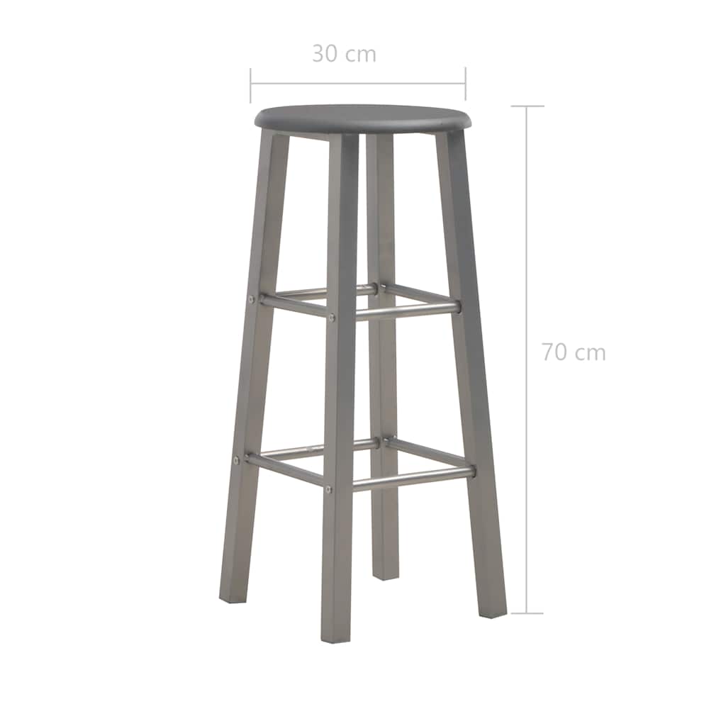 Bar Stools 2 pcs Anthracite Engineered Wood