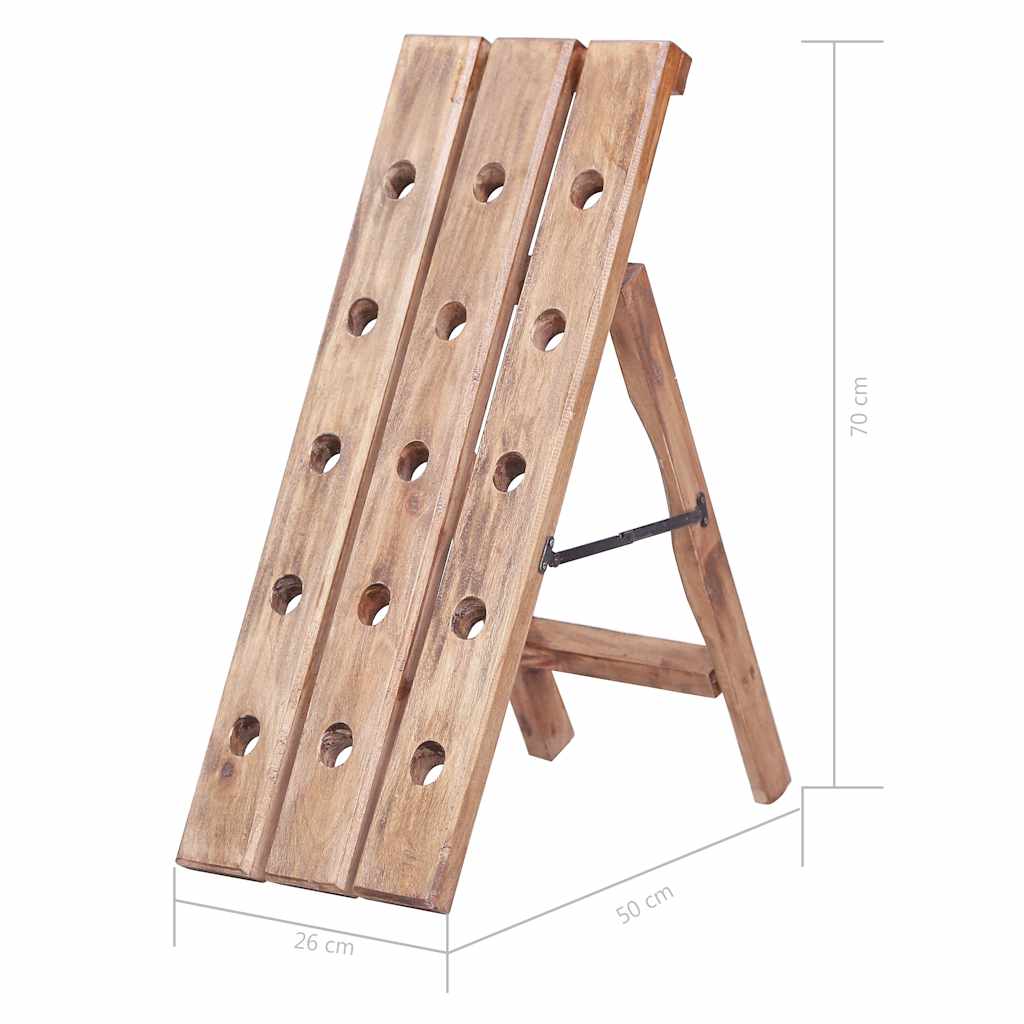 283900 vidaXL Wine Rack for 15 Bottles 26x50x70 cm Solid Mahogany Wood