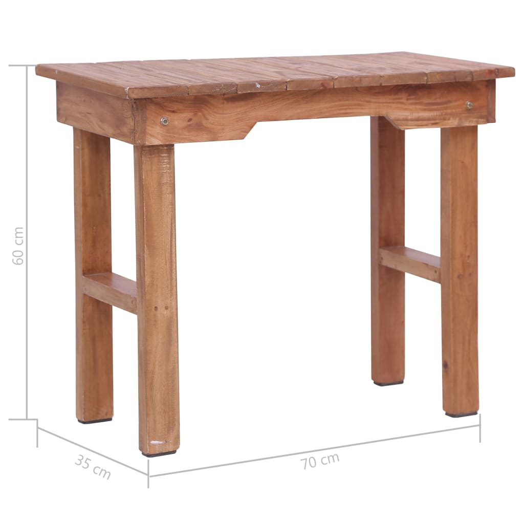 End Table 70x35x60 cm Solid Mahogany Wood