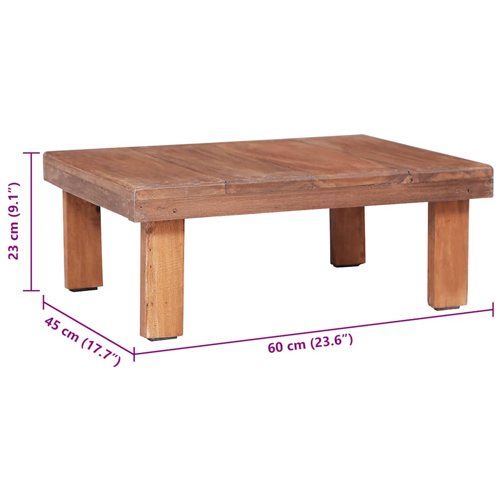 283918 vidaXL Coffee Table 60x45x23 cm Solid Mahogany Wood