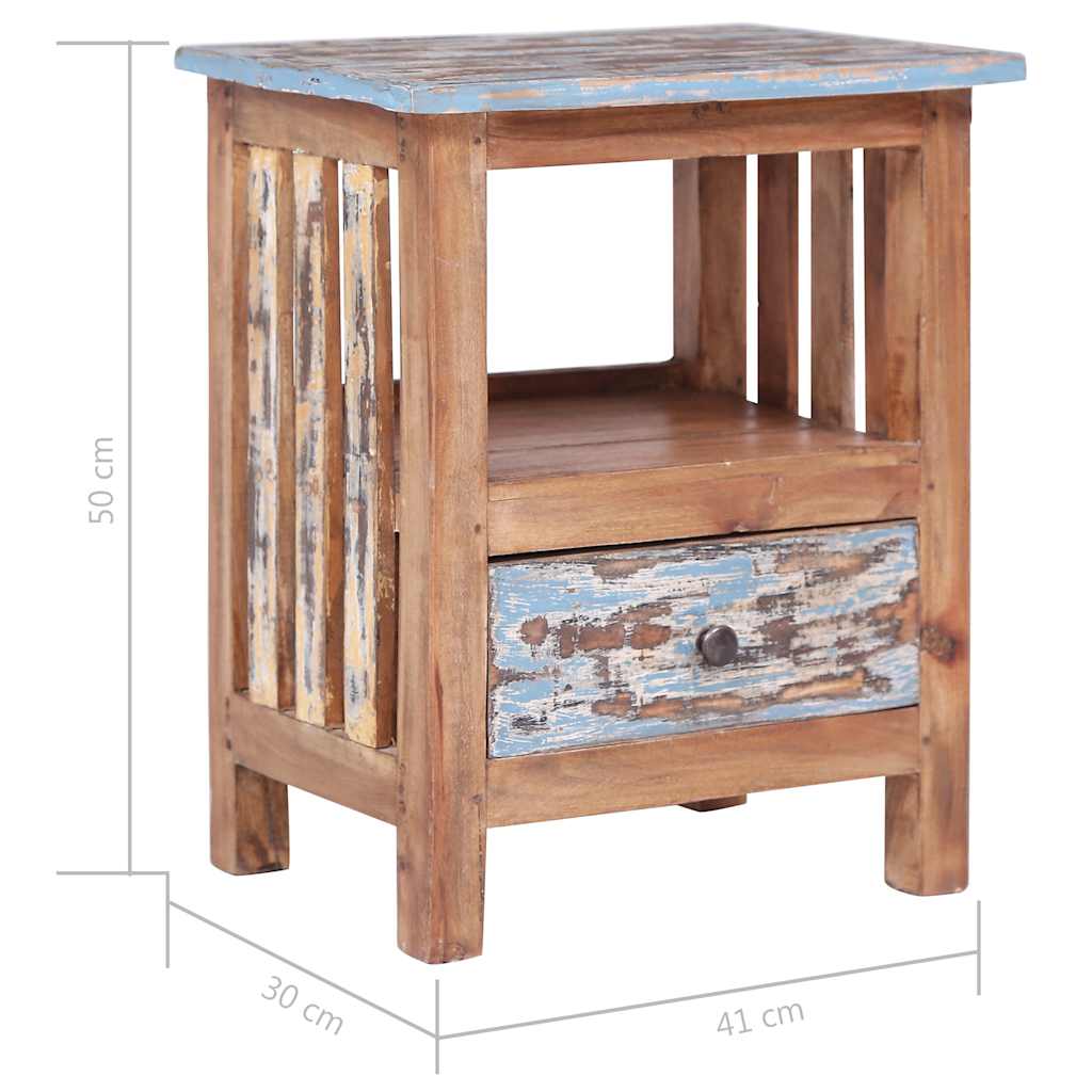 283926 vidaXL Bedside Cabinet 41x30x50 cm Solid Mahogany Wood
