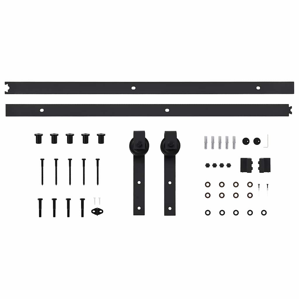 Sliding Door "SKIEN" Hardware Kit 200 cm Steel Black