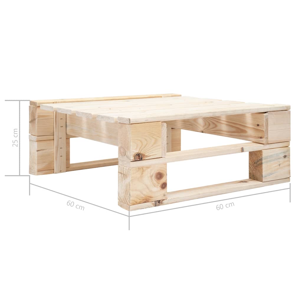 Garden Pallet Ottoman Wood