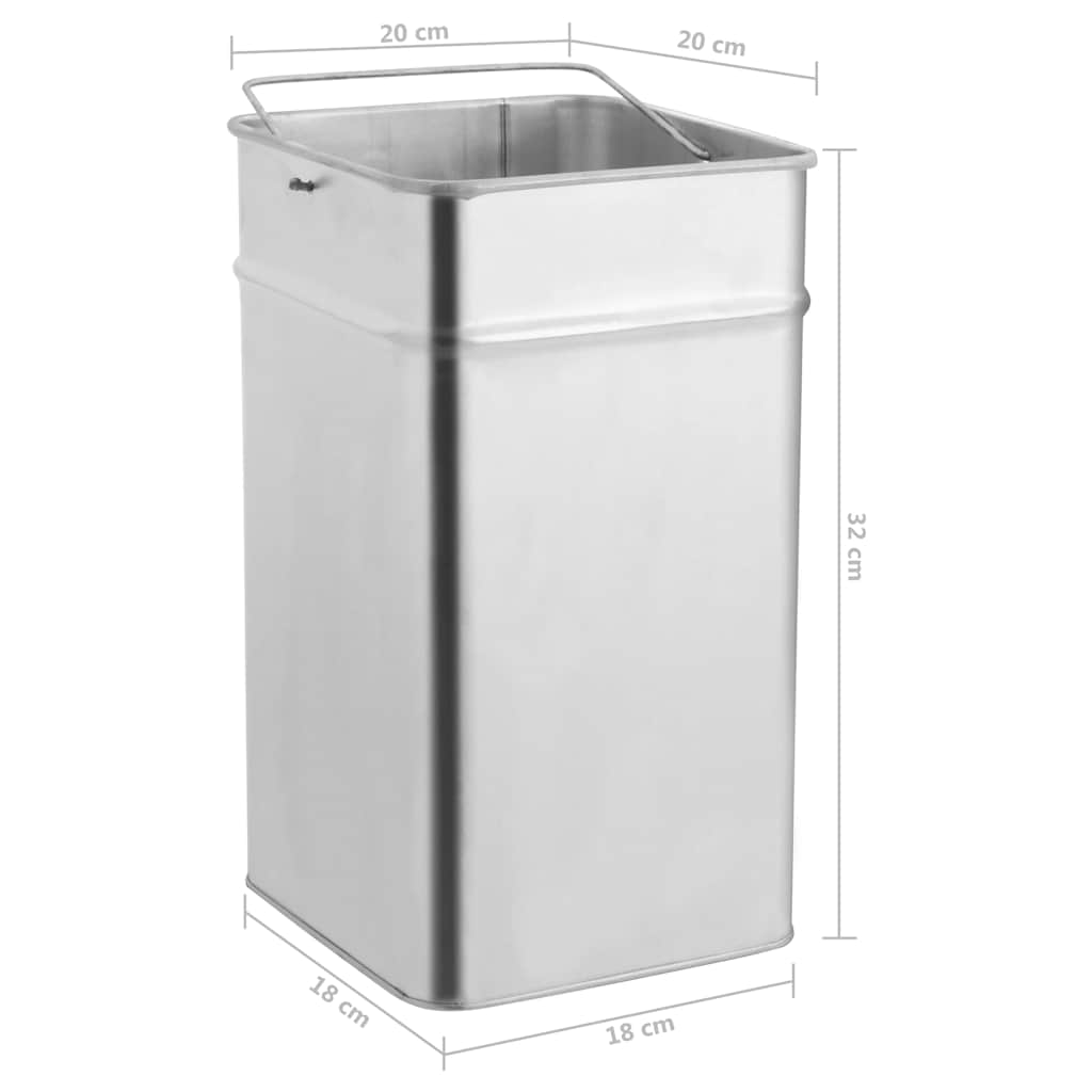 Ashtray Dustbin 36 L Stainless Steel