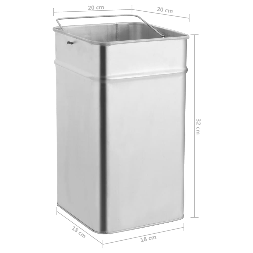 Ashtray Dustbin 36 L Steel Black