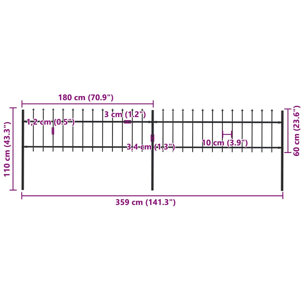 Garden Fence | Steel | Sturdy | Rectangular | Modern