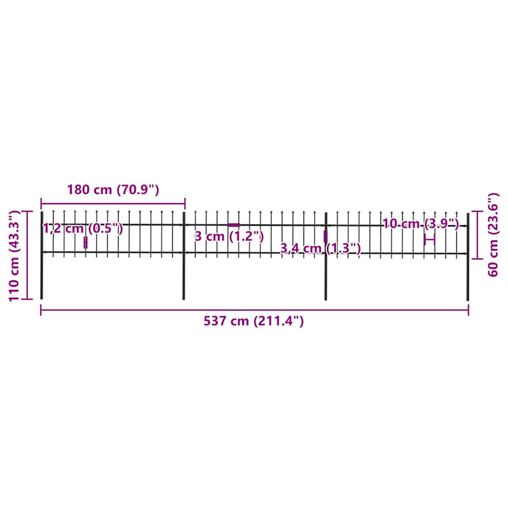 Garden Fence | Steel | Sturdy | Rectangular | Modern